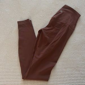 Lululemon Alien leggings. Sz 2 roasted brown 28”